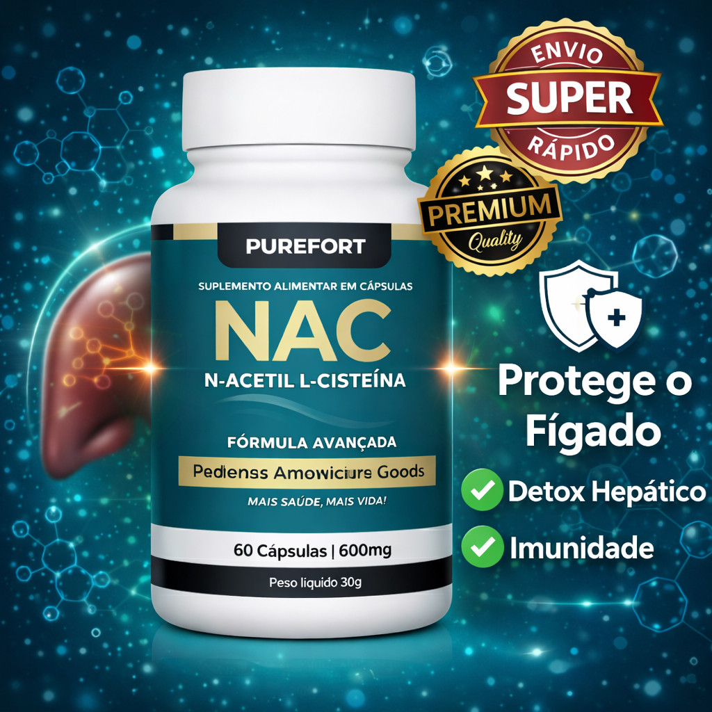 NAC 600mg – N-Acetilcisteína | Precursor da Glutationa | Fórmula Antioxidante Avançada em Oferta na Shopee