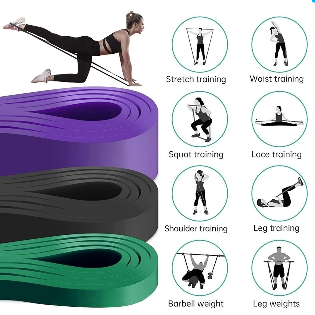 Super Bands Elásticos Extensores Crossfit Treino Forte Musculação 3 Níveis de Resistência