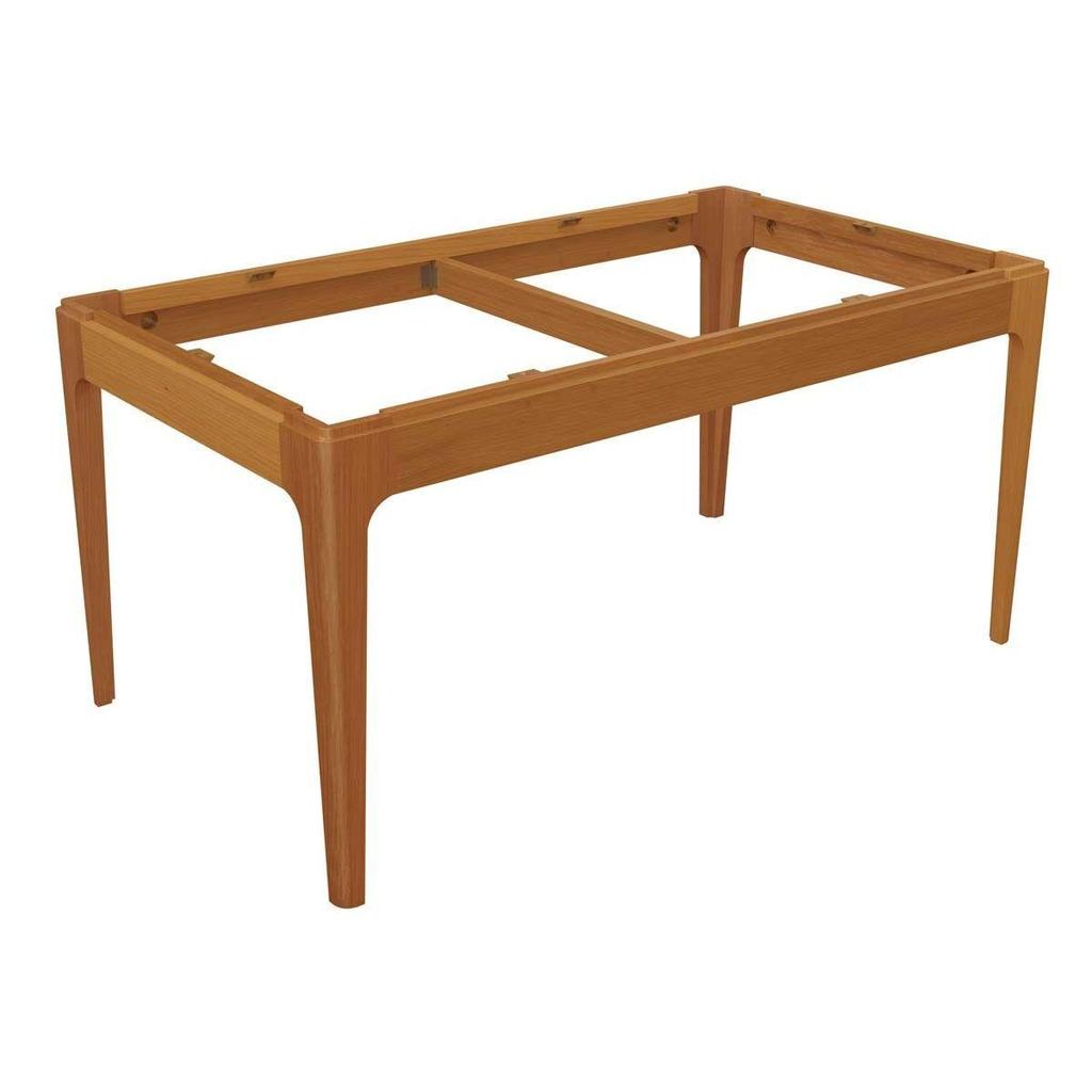 Base Mesa de Jantar Mira BAM003-CA Madeira Maciça s/ Tampo Carvalho - Kappesberg em Oferta na Shopee