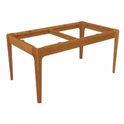 Base Mesa de Jantar Mira BAM003-CA Madeira Maciça s/ Tampo Carvalho - Kappesberg