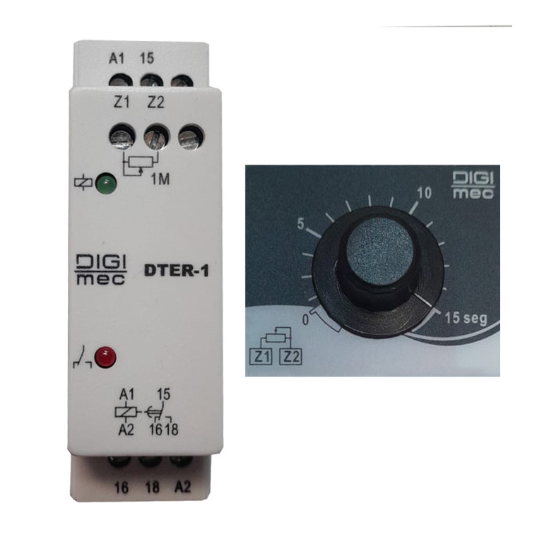 DTER-1 RELE TEMPO 15S KIT REMOTO POTENCIOMETRO 24V DIGIMEC