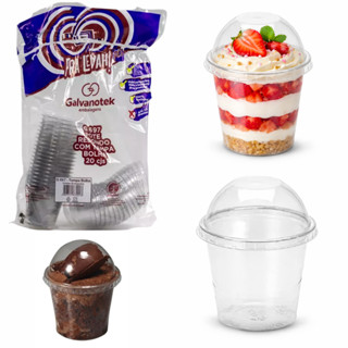 20~100 Pote Embalagem Mini Copo G 697 Com Tampa Bolha para Doce de Colher 60 ml Premium Galvanotek em Oferta na Shopee