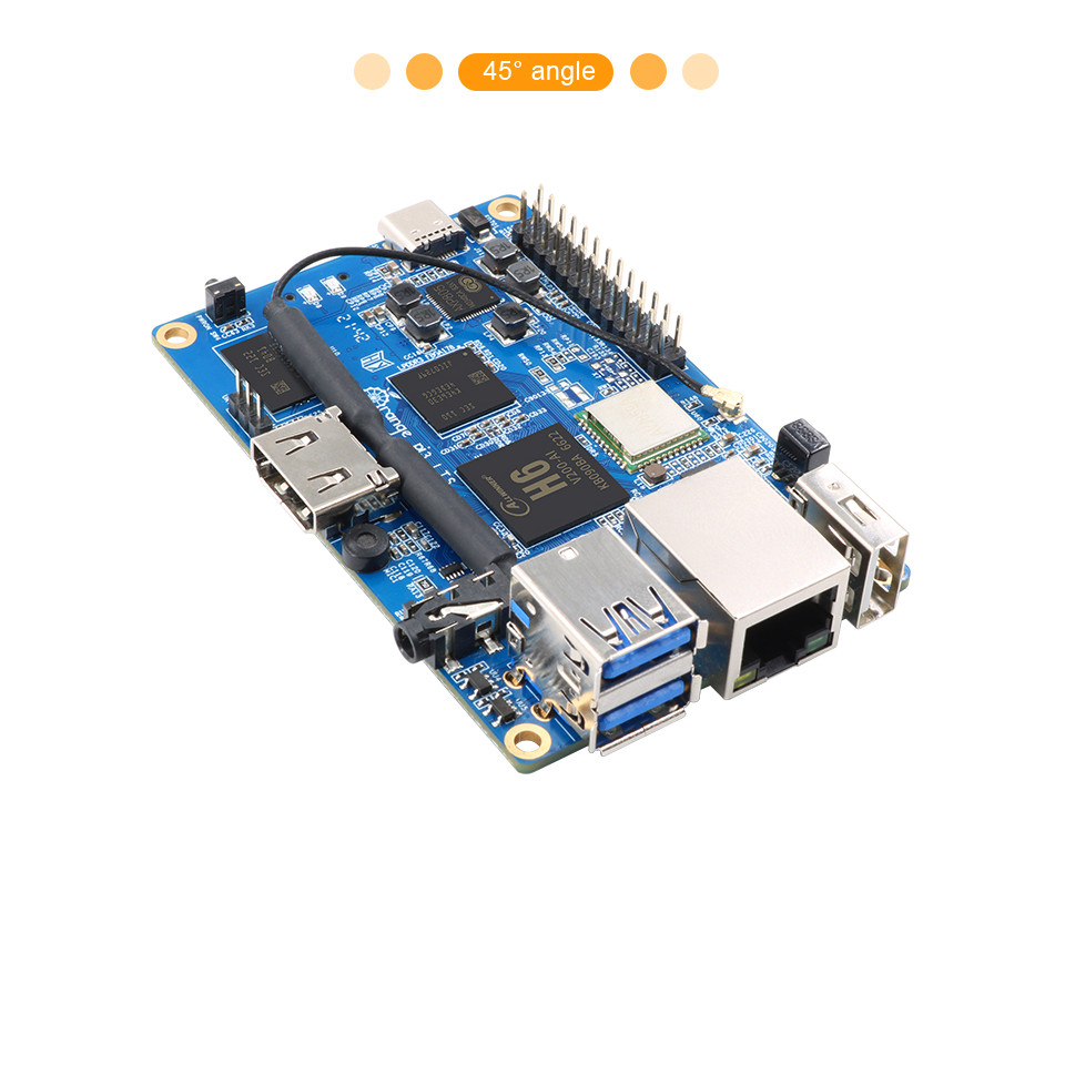Orange Pi 3 LTS - 2GB Ram 8 GB NAND - melhor que raspberry
