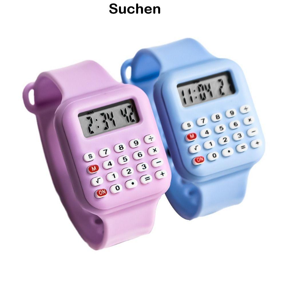 Calculadora Digital Eletrônica SUCHENBRI , Relógio De Micro Com Display De Data De Desenho Animado , Multifuncional
