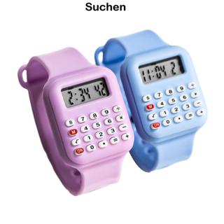 Calculadora Digital Eletrônica SUCHENBRI , Relógio De Micro Com Display De Data De Desenho Animado , Multifuncional em Oferta na Shopee