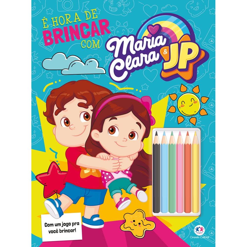 Maria Clara e JP | É Hora de Brincar! | Livro de Colorir em Oferta na Shopee