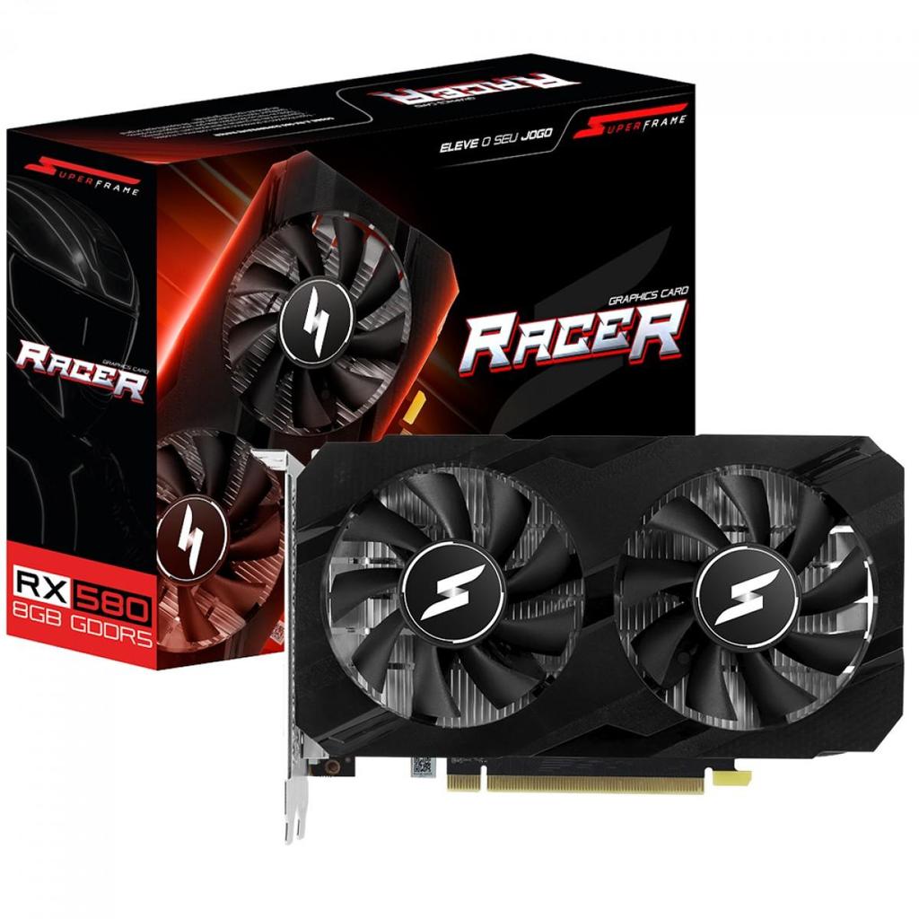 Placa de Vídeo Superframe AMD Radeon RX 580 Racer, 2048SP, 8GB, GDDR5, 256 Bit, SF-GC-RCAM5808GD5 em Oferta na Shopee
