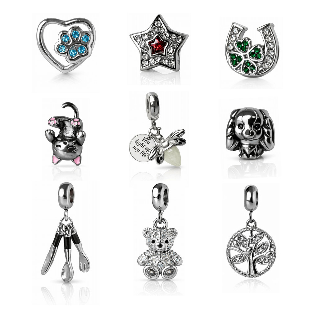 Berloques Diversos em Aço Inoxidável em Oferta na Shopee