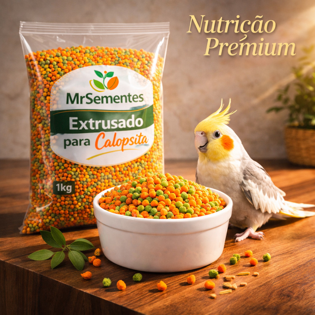 Ração Extrusada Premium para Calopsita 2kg Alta Aceitacao