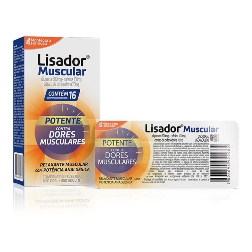 Lisador Muscular Com 16 Comprimidos Revestidos