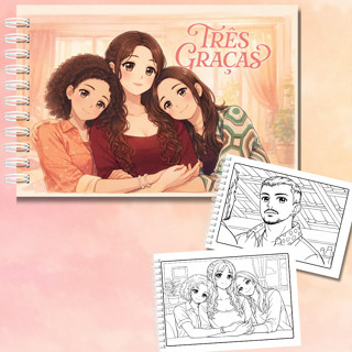 Novela Três Graças: Livro De Colorir para Relaxar e Desestressar Capa Dura 50 Folhas Grossas em Oferta na Shopee