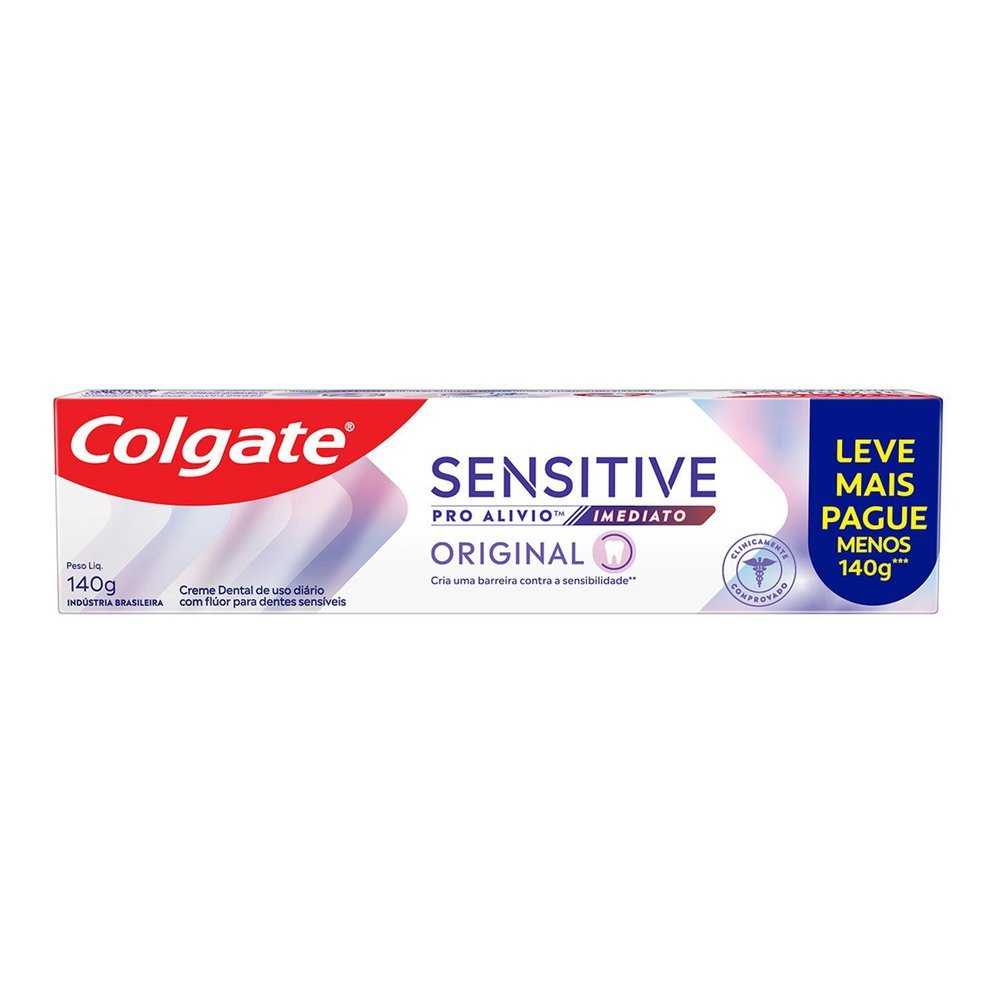 Creme Dental Colgate Sensitive Pro-Alívio Imediato Original 140g em Oferta na Shopee