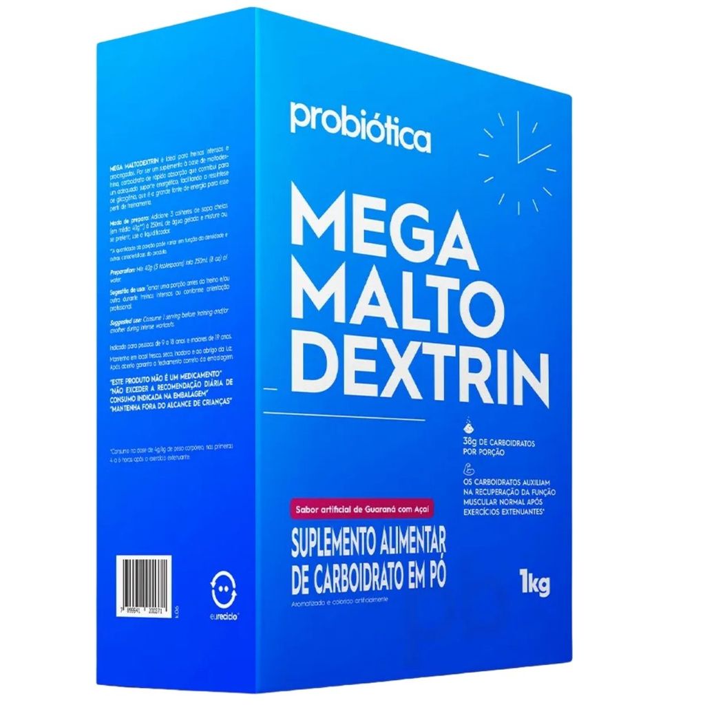 Mega Maltodextrin Caixa 1kg Probiotica / GUARANA COM ACAI em Oferta na Shopee