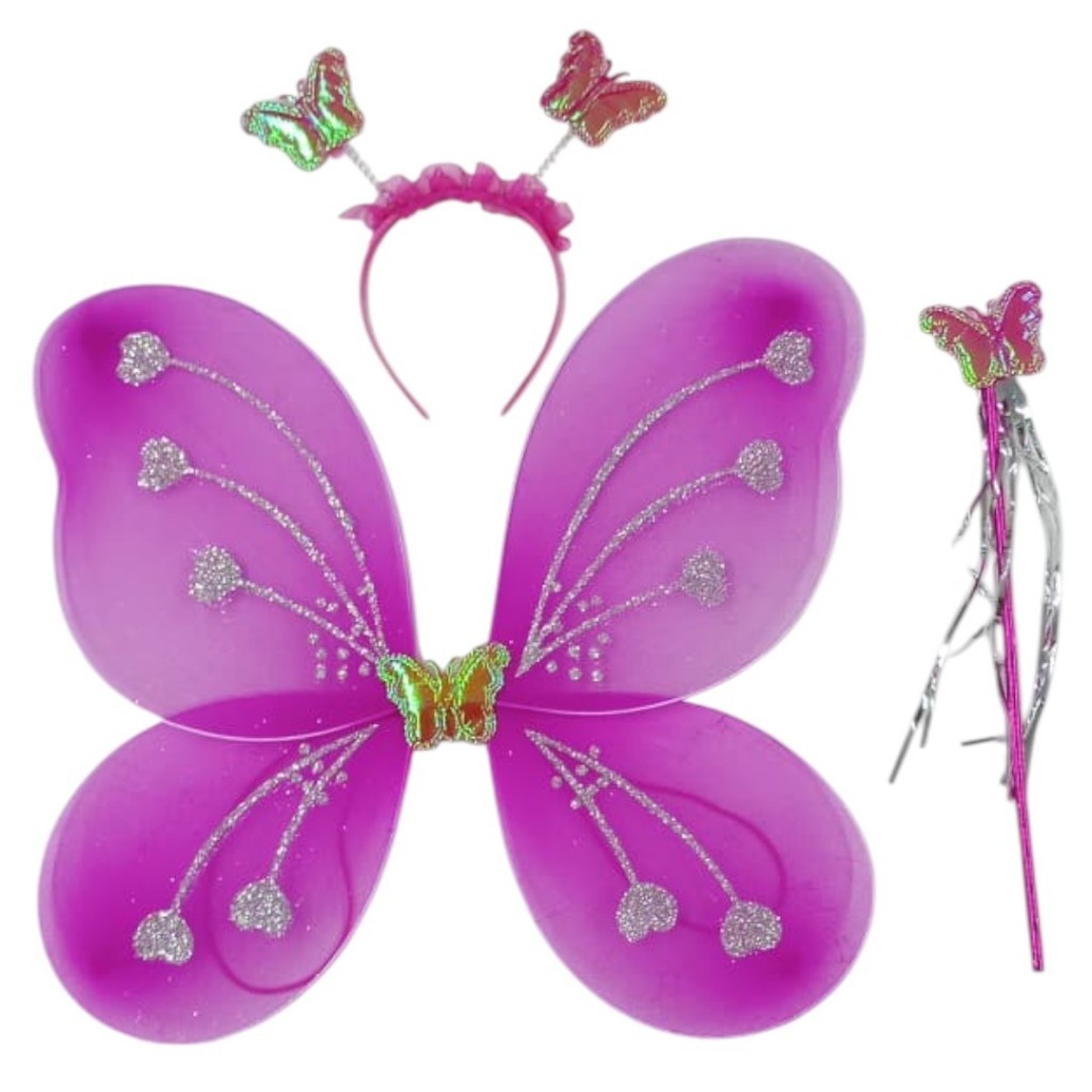 Asa de Borboleta Infantil | Fantasia de Fada para Crianças | Acessório Perfeito para Festas e Eventos