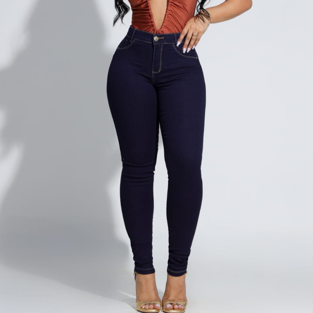 Calça Jeans Azul Escura Conforto e Ajuste Perfeito