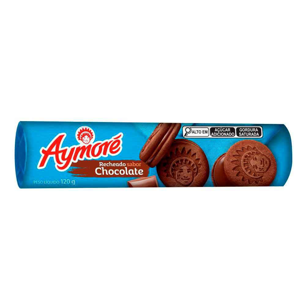 Biscoito Recheado Aymoré Sabor Chocolate com 120g