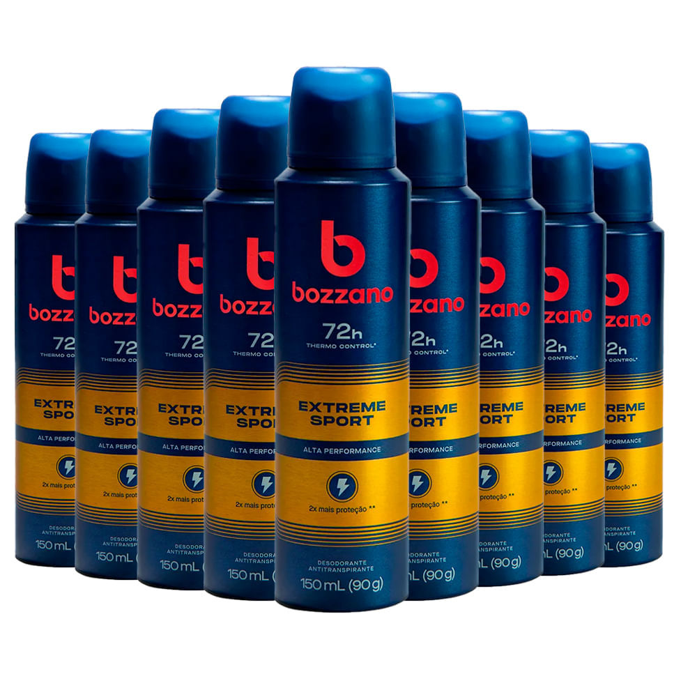 Kit Desodorante Aerosol Bozzano Extreme 90g - 9 unidades em Oferta na Shopee