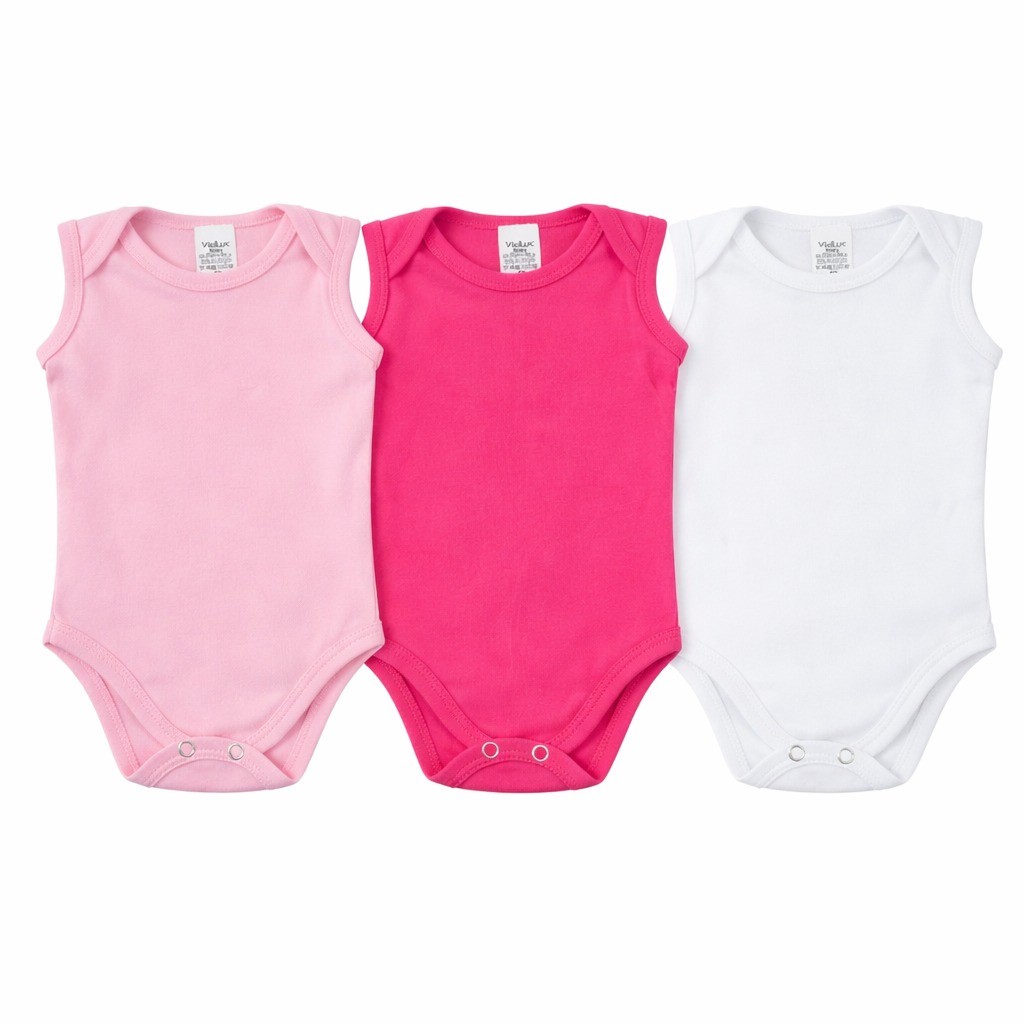 Kit 3 Body Bebê Regata Sem Manga Suedine 100% Algodão Enxoval Liso Menino Menina Neutro Verão Luxo