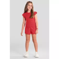 Blusa infantil menina em cotton com brilho Brandili
