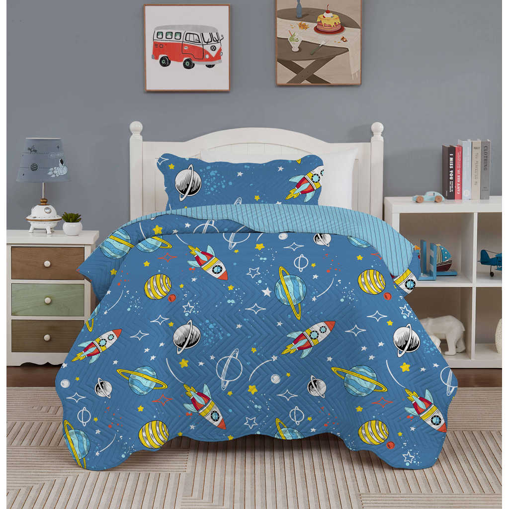 Kit Colcha Cama Solteiro Matelasse Infantil 160 x 240 cobre leito