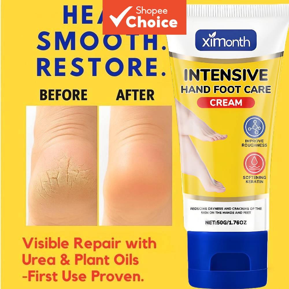 Creme Reparador Intensivo para Pés e Mãos 50g | Para Pele Seca, Previne Rachaduras e Oferece Hidratação Calmante e