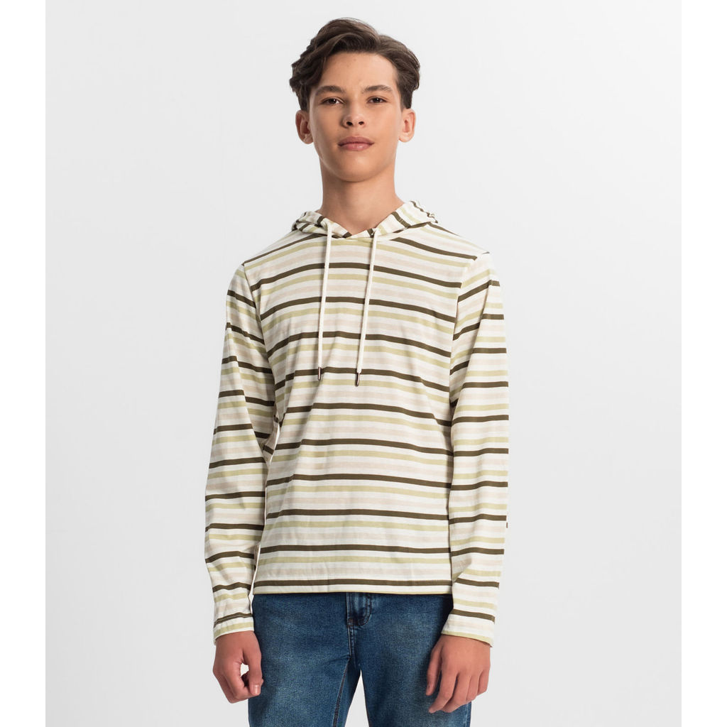 Camiseta Juvenil Menino Listrada Minty Verde