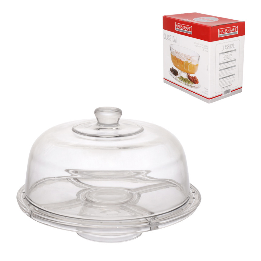 Centro De Mesa de Vidro Petisqueiras Boleira Saladeira Fruteira 30cm
