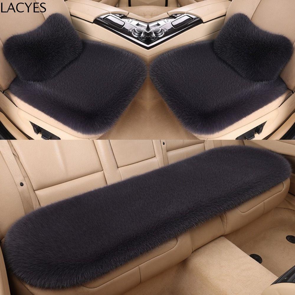 LACYES Capa De Assento De Carro De Pelúcia , Almofada Quente E Confortável , Tapete Cabelo De Coelho Artificial Grosso