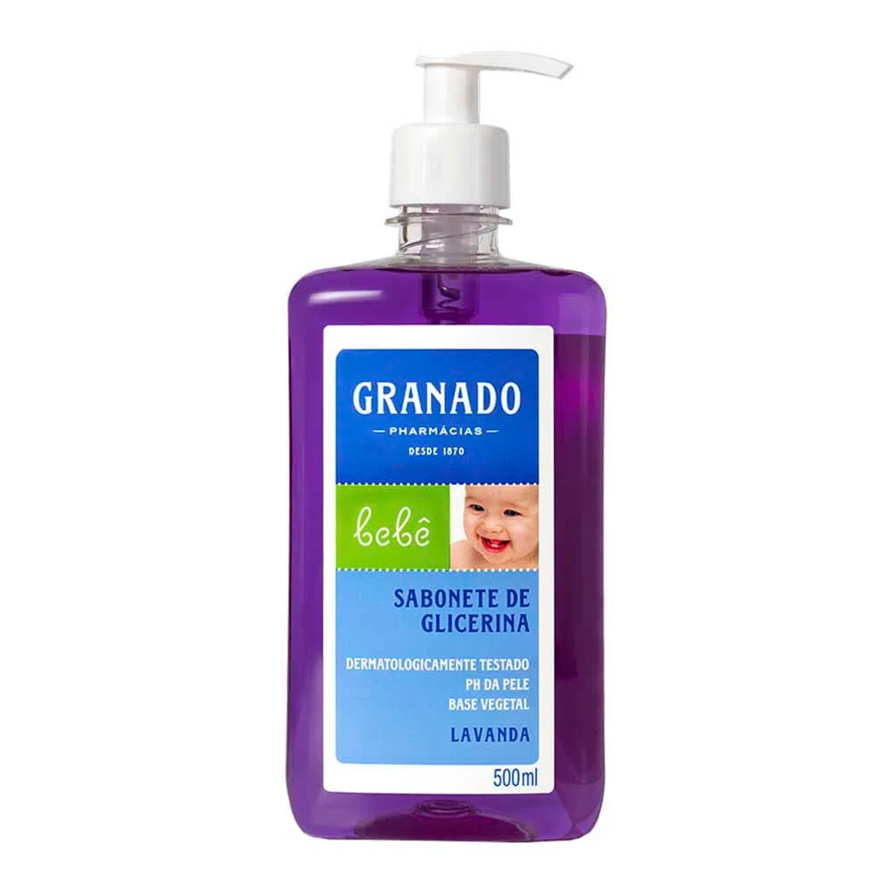 Sabonete Infantil Líquido Granado Bebê Lavanda com 500ml em Oferta na Shopee