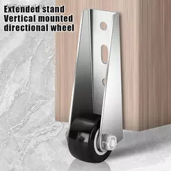 [Nis] Suporte De Rolo De Porta De Direção Montada Lateral Para Móveis Silenciosos Roda Móvel Com Parafusos Polia De Aço
