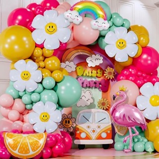 Kit 125 Bexigas Arco Desconstruído com Flores Decoração Festa Completa M1091 em Oferta na Shopee
