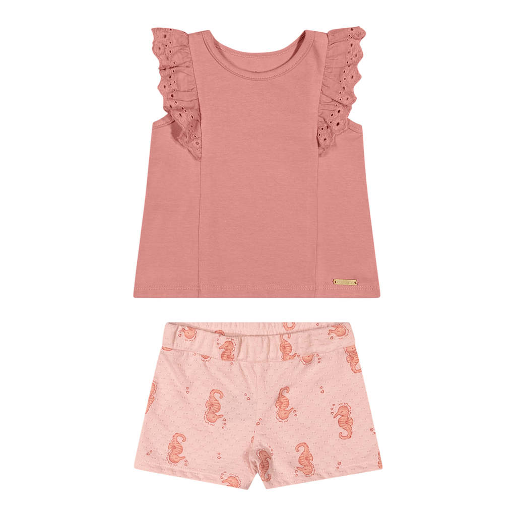 Conjunto Bebê Menina Estampa Marinha Colorittá Rosa em Oferta na Shopee