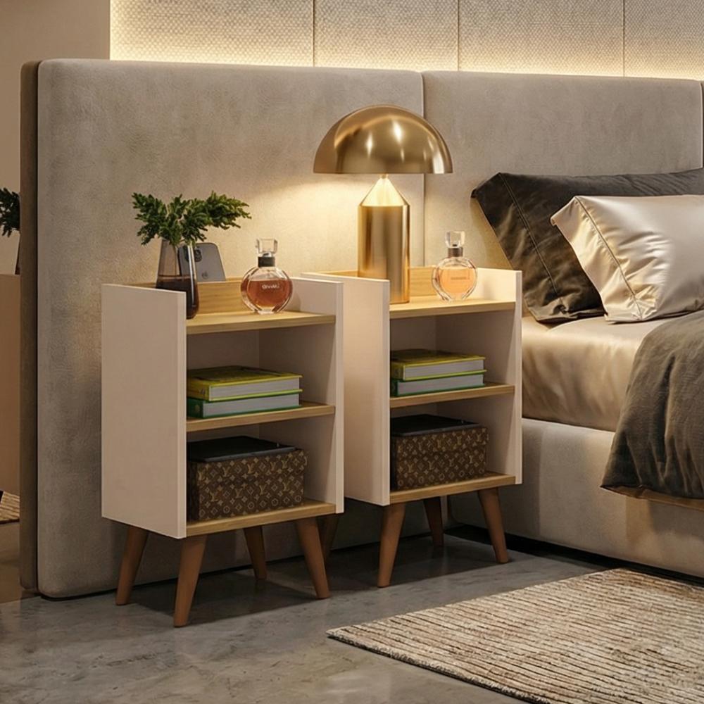 KIT 2 MESAS DE CABECEIRA RETRÔ – CHARME, ORGANIZAÇÃO E FUNCIONALIDADE EM DOBRO!