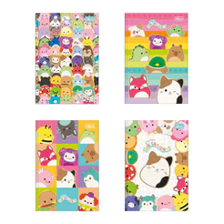 Caderno brochura capa dura 1/4 80 folhas Squishmallows Tilibra