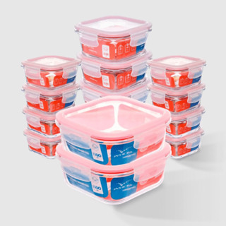 Kit com 14 Potes de Vidro Herméticos Quadrados Conserve Mais Invicta em Oferta na Shopee