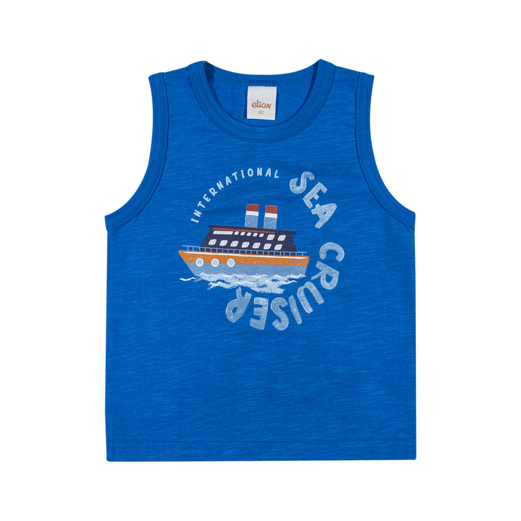 Regata Infantil Menino Flamê Barco Elian Azul em Oferta na Shopee