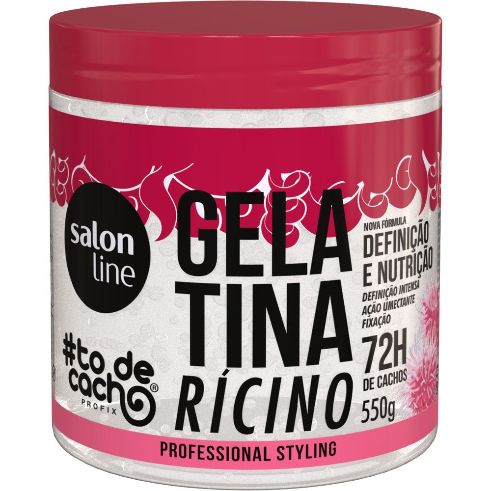 Gelatina Salon Line To De Cachos Óleo De Rícino 550g em Oferta na Shopee