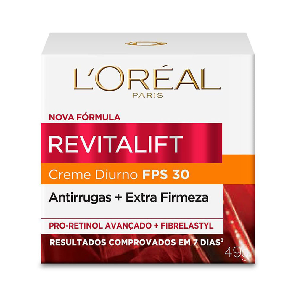 Creme Hidratante Facial Anti-idade L'Oréal Paris Revitalift Pro-Retinol Diurno FPS 30, 49g em Oferta na Shopee