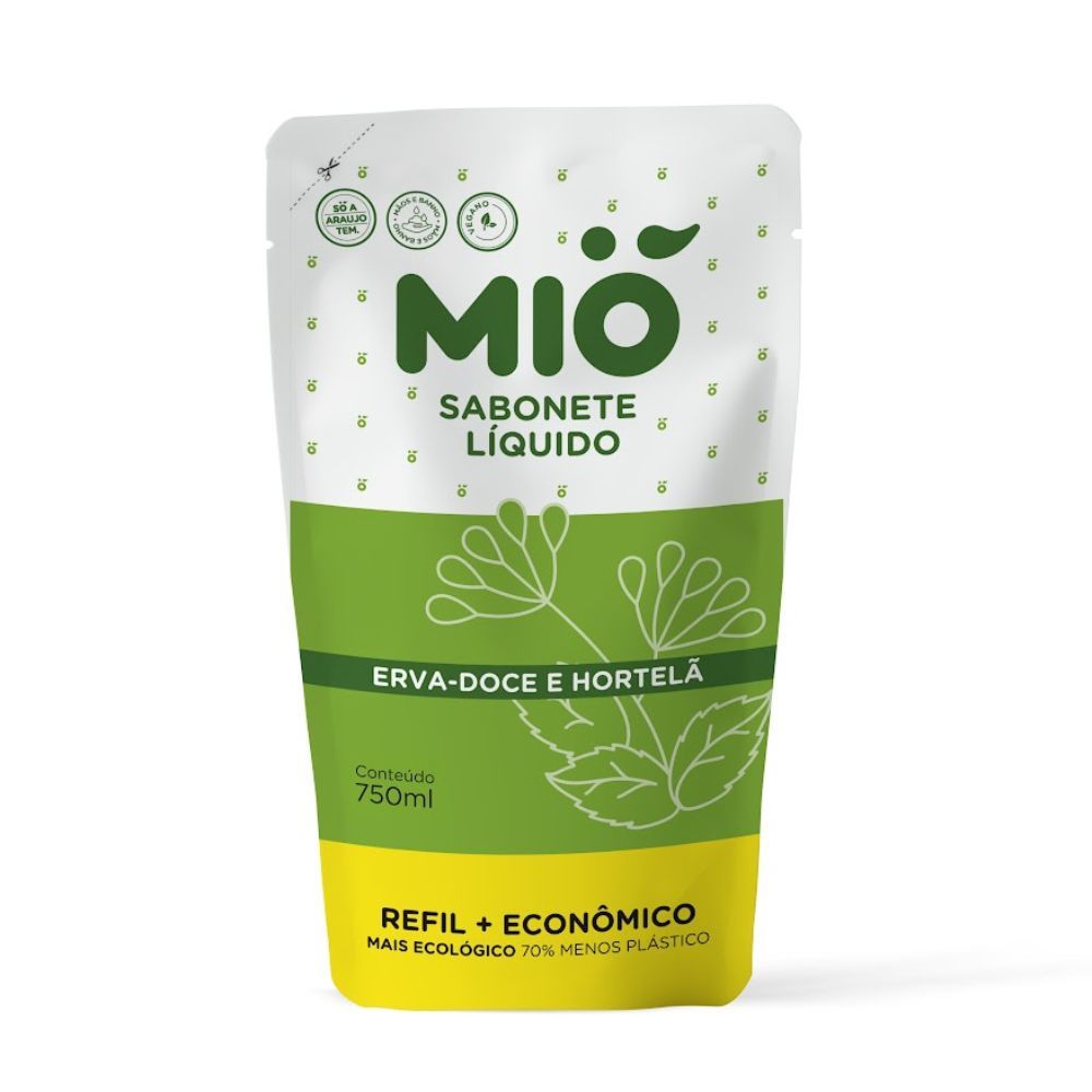 Sabonete Líquido Mió Erva Doce e Hortelã Refil Econômico 750ml em Oferta na Shopee