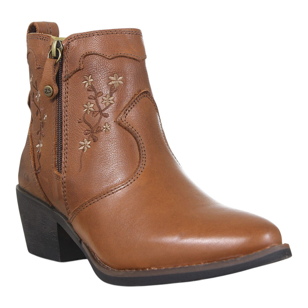 Bota Feminina Bico Fino Marrom Zebu 39417