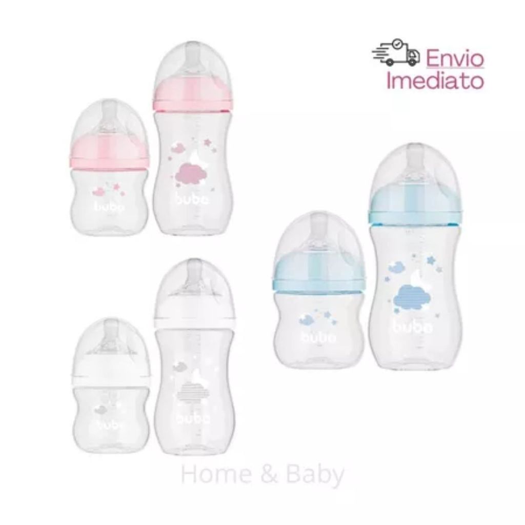 Kit 2 Mamadeira Anticólica Buba Easy Flow 120ml e 270ml