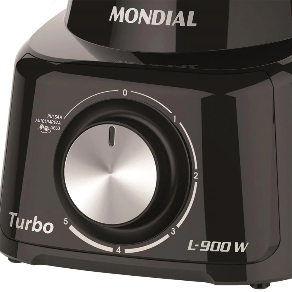 Liquidificador Turbo Full Black L900FB 900W com 5 Velocidades Mondial · foto 2
