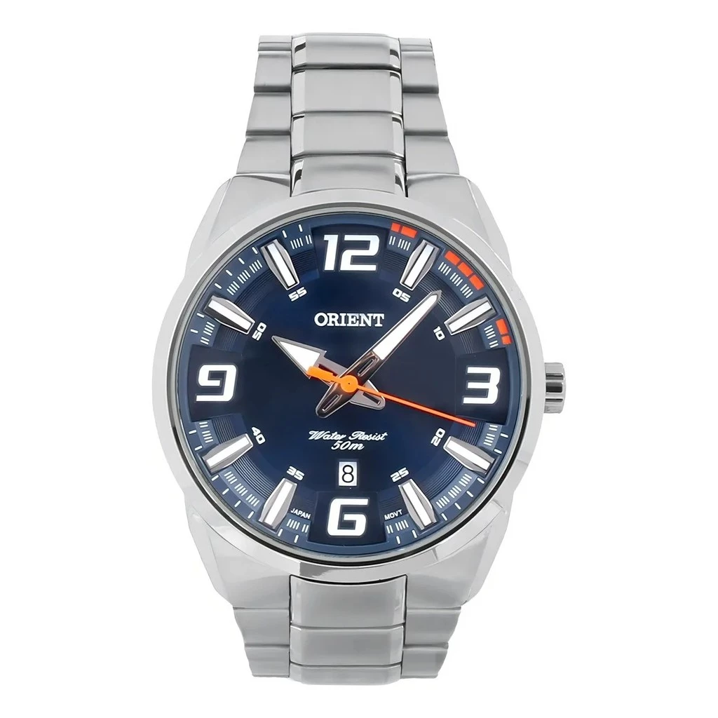 Relógio Masculino Orient Mbss1359 D2sx Azul Prateado Oferta