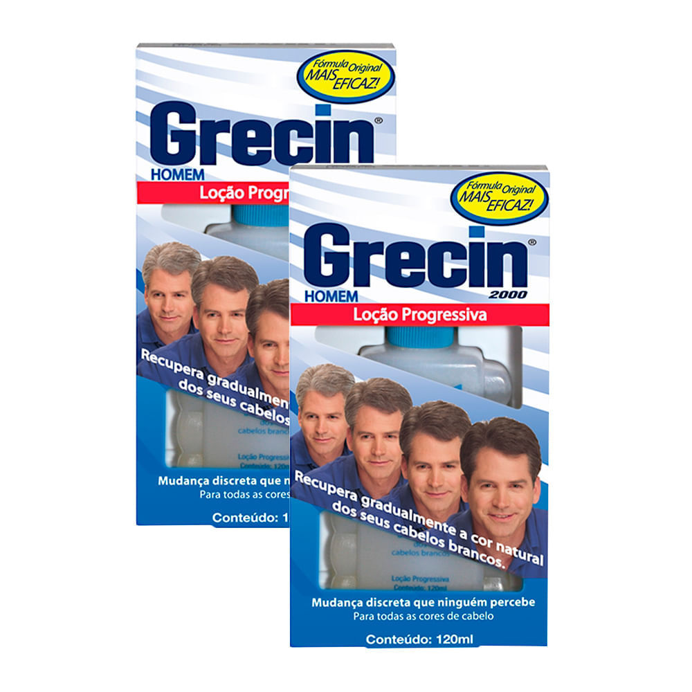 Kit 2 Grecin Homem 2000 Loção Progressiva com 120ml
