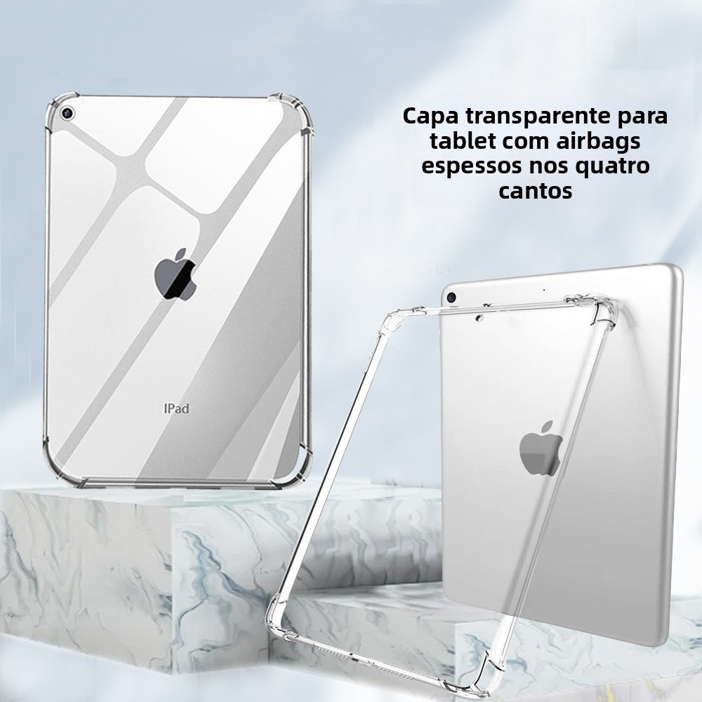 Transparente transparente TPU Airbag capa protetora adequada para iPad 10/11 Pro mini6/7 capa protetora resistente a cho