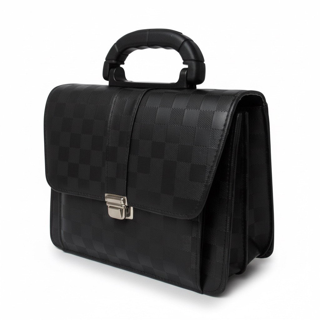 Pasta Bolsa CCB Capanga 25cm Xadrez F1 Preta AP R1584-A
