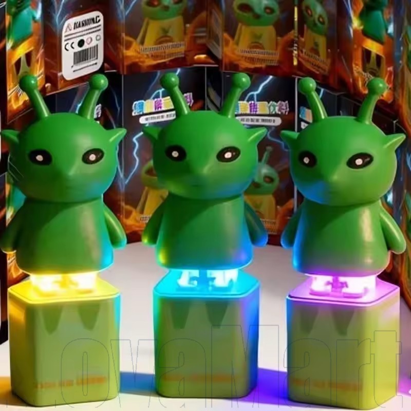 Chaveiro De Gato Alienígena , 1/2/3/4/5 Peças Com Som E Luz , Botão De Pressão Que Brilha No Escuro , Pingente Para Chav