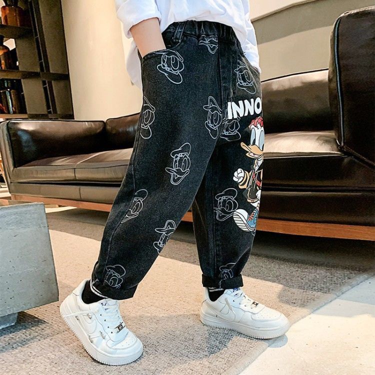 Calças de Brim da Moda Meninos Versão Estilo Primavera Outono Cod2022 Crianças Calças da Moda Moda Moda Coreano Bon — R$ 161,00 em Shopee