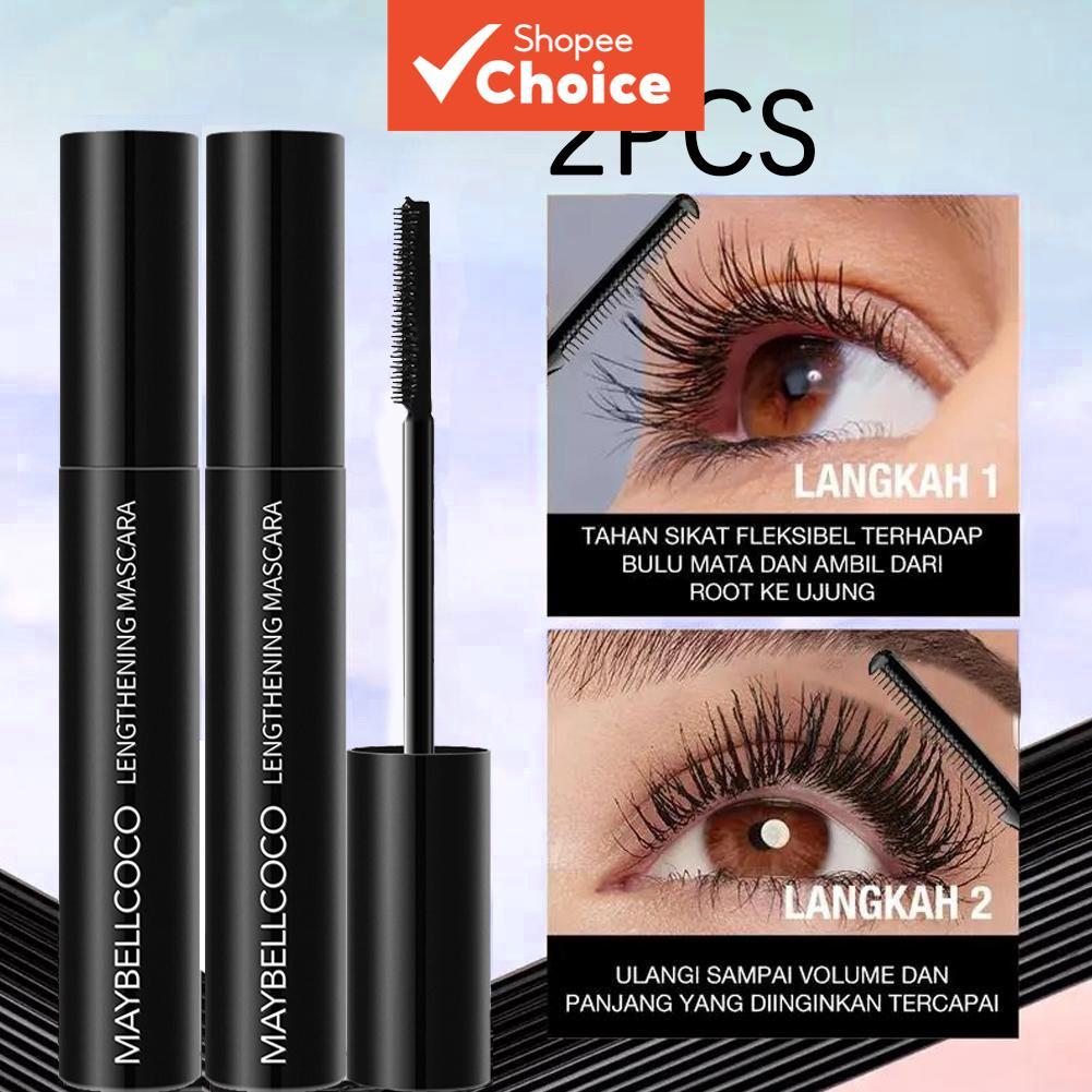 2 unidades - MAYBELLINE COCO RÍMEL - À prova d'água, resistente ao suor e com escova de volume, curvatura de longa