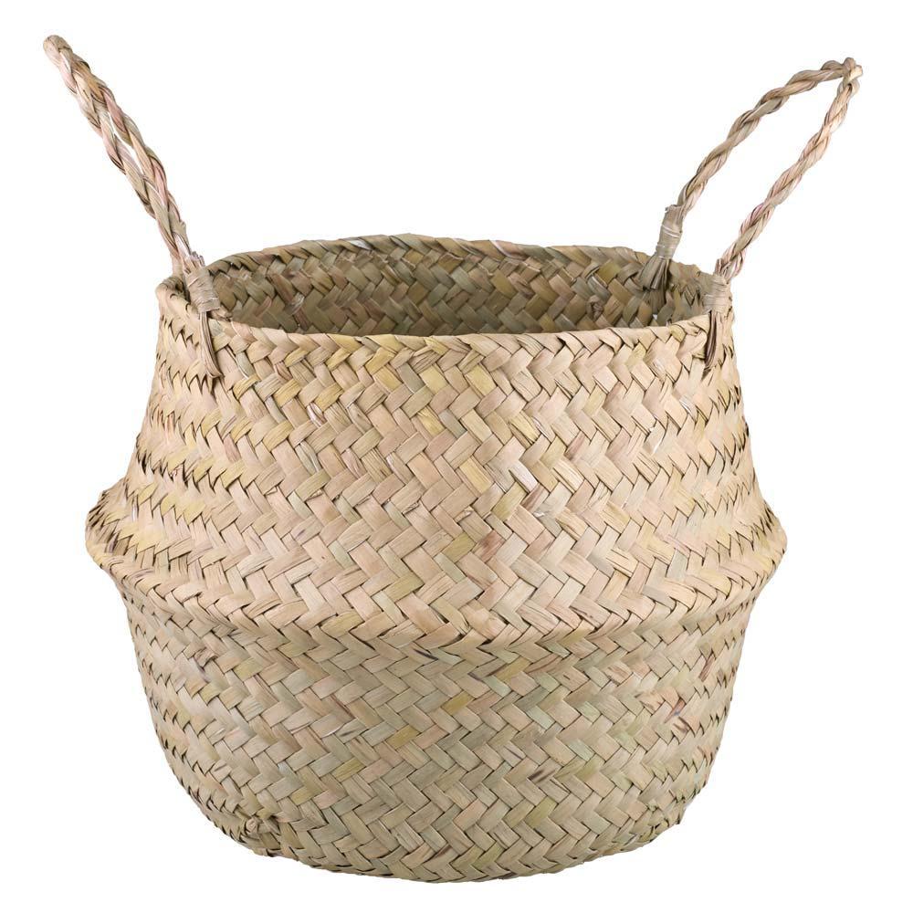 Cesto Redondo 25cm com Alças Fibra Natural Dilla Cazza em Oferta na Shopee